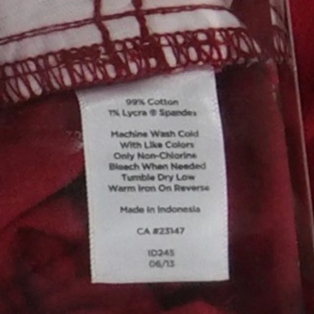 Talbots‎ Corduroy Pants Women's Size 6P Petite Burgundy Red Curvy Straight Leg